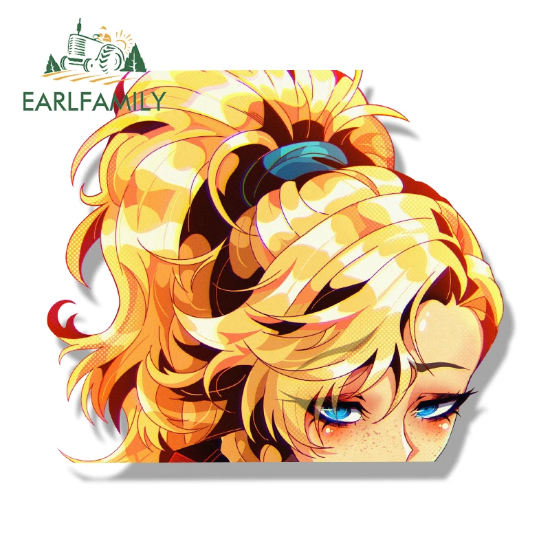 EARLFAMILY وجع مومي جيما فانارت سيارة ملصق الساخن لعبة البرالات رسم Waifu ملصق JDM الكرتون Peeker الكتابة على الجدران ملصقات #3
