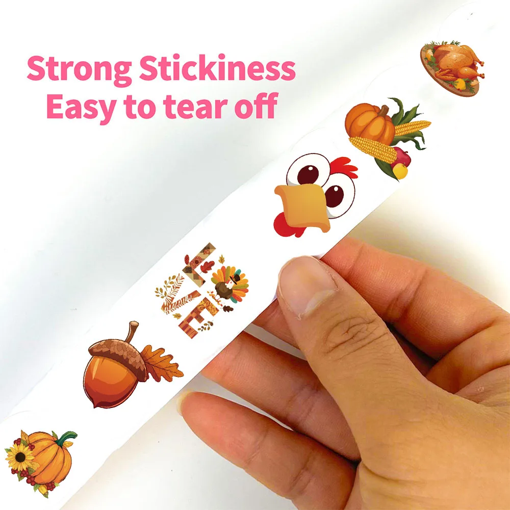 500 قطعة عيد الشكر تجعيد الشعر ملصقات الختم DIY بها بنفسك تركيا الكرتون Photocard Kawaii جيدة الحصاد Waterproo مذكرات سجل القصاصات ملصق ﻿