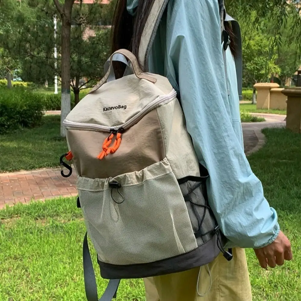 حقيبة مدرسية للسفر بجيوب متعددة مع حقيبة ظهر خارجية من النايلون برباط، سعة كبيرة وخفيفة الوزن للمشي لمسافات طويلة #5
