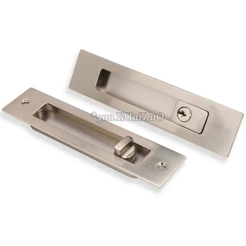 1Piece Embedded Invisible Pocket Sliding Door Locks Wood Barn Kitchen Balcony Sliding Door Hook Locks for 40~56mm Thickness
