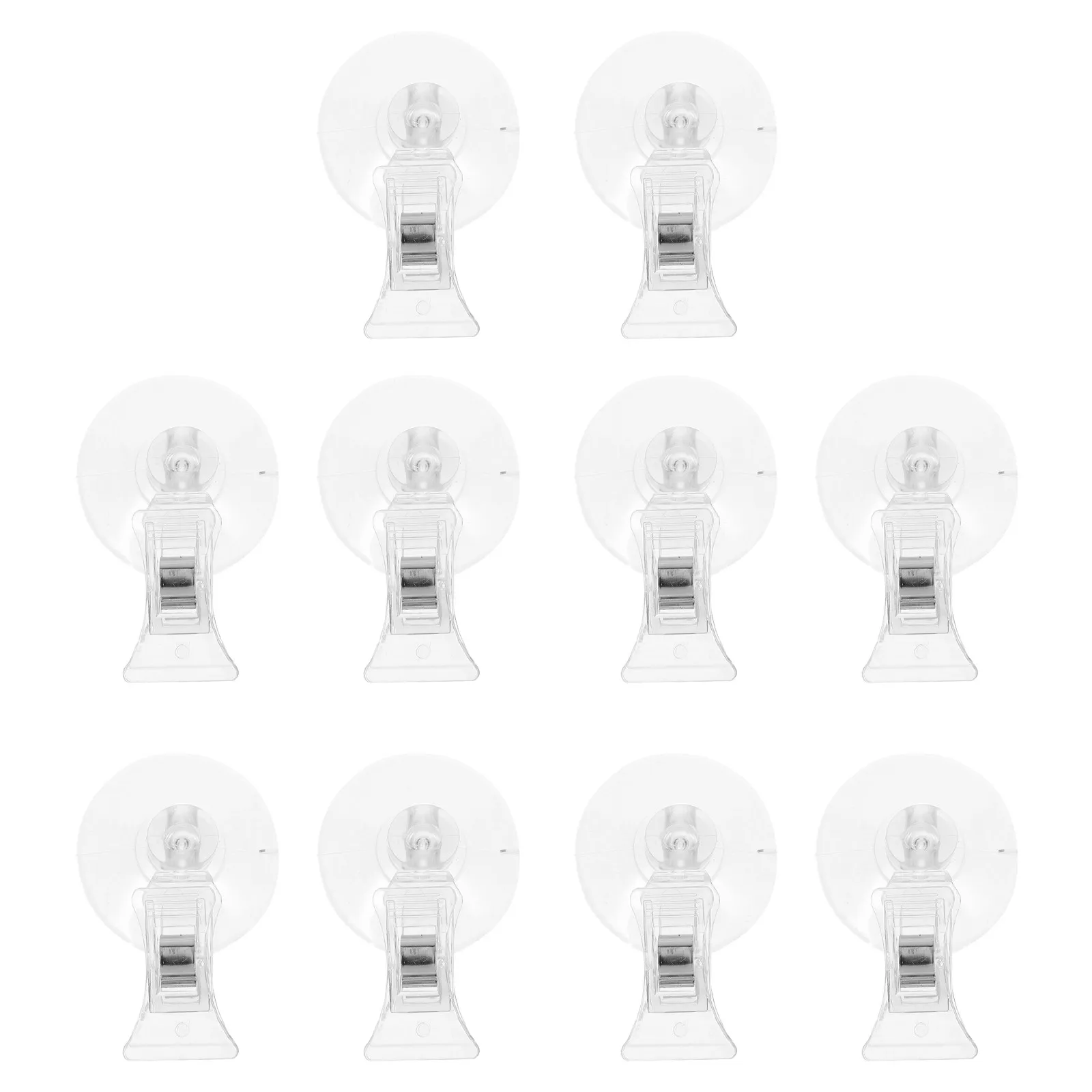 

10Pcs Label Clips Adjustable Suction Cup Clip for Cylindrical Objects Plates Partitions Price Display Multi-Use Retail Shop