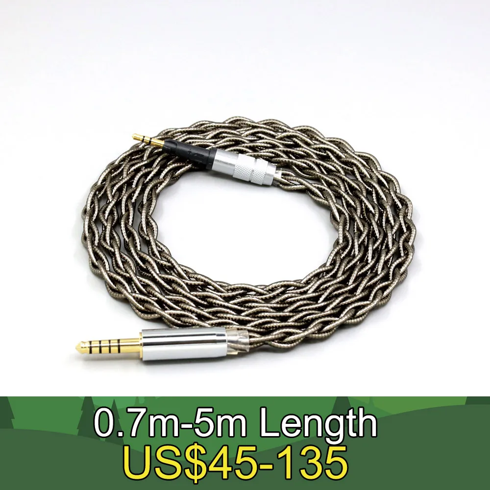 

99% Pure Silver Palladium + Graphene Gold Earphone Shielding Cable For Sennheiser HD6 HD7 HD8 MIX DJ HD595 4 core LN008227