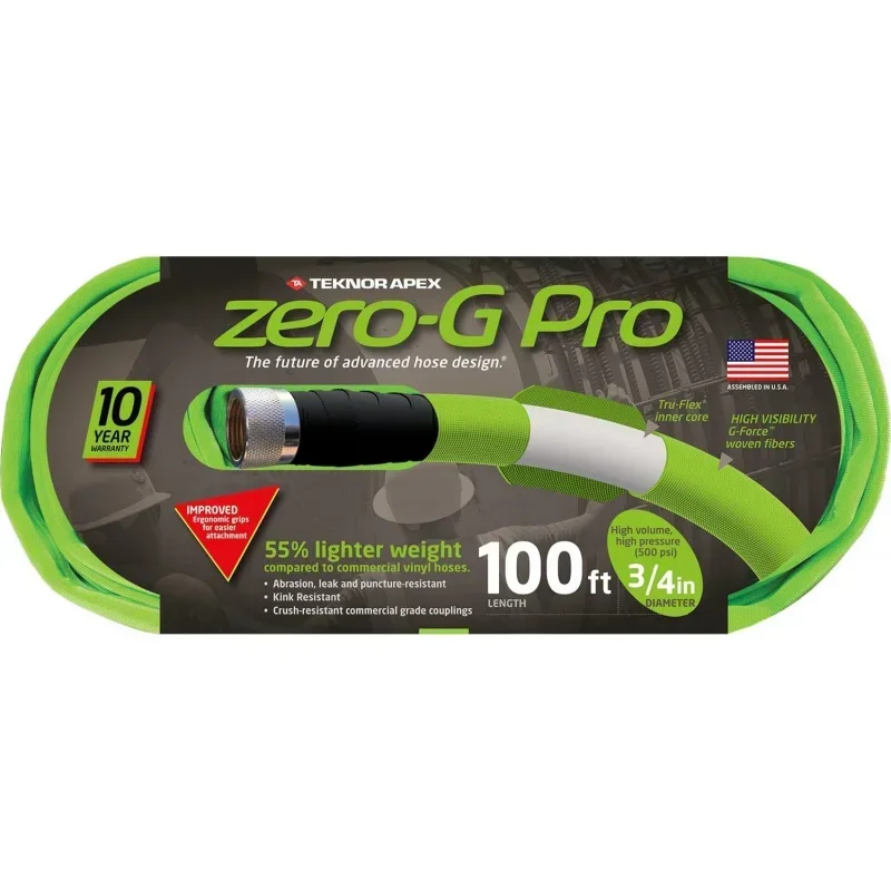 Teknor Apex NeverKink Durable Kink Free Garden Hoses (zero-G Pro, 3/4x100 ')