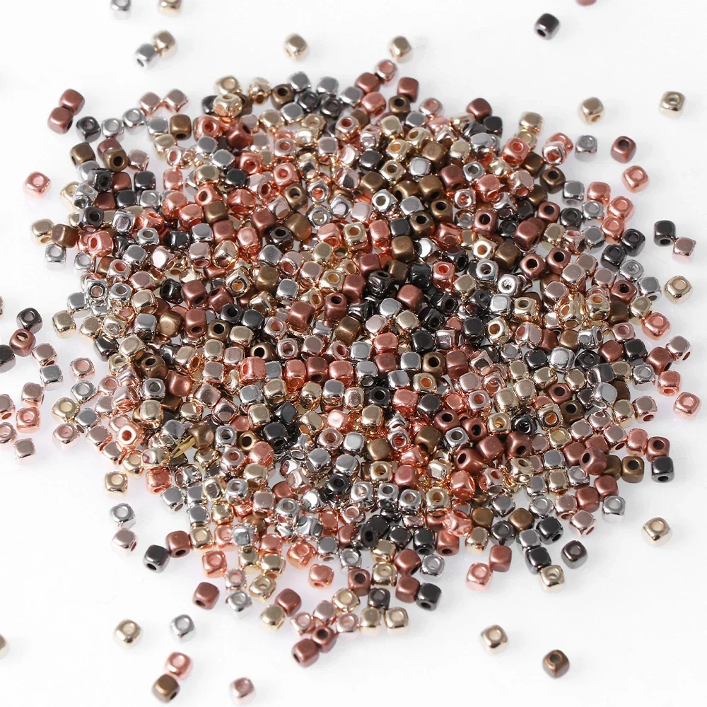800개 CCB 사각형 둥근 모서리 비즈 3mm 혼합 색상 DIY 보석 목걸이 제작 액세서리