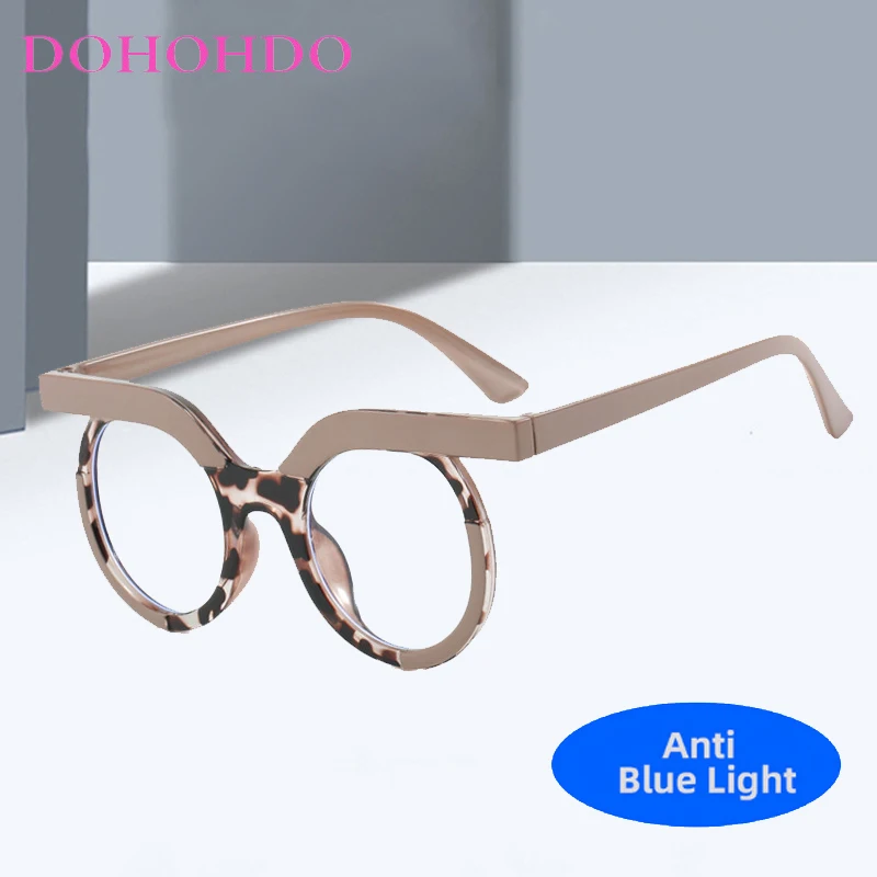 

Trendy Retro Luxury Designer Small Round Frame Anti-Blue Light Glasses For Women Men Optical Computer Glasses For Reading Unisex