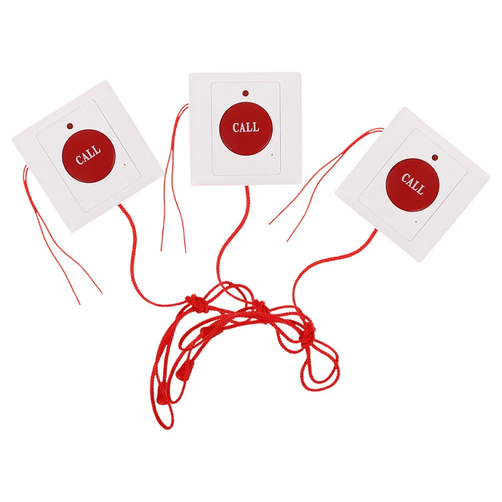 

3 Pcs Emergency Call System for Elderly SOS Alarm Button Pull Cord Senior Safety Nursing Home Hospital High Sensitivity