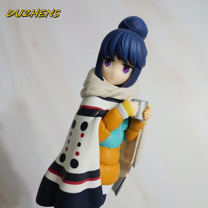 Furyu oryginał: Anime Yuru obóz Shima Rin 17cm pcv figurka figurka Anime zabawki kolekcja figurek Doll prezent