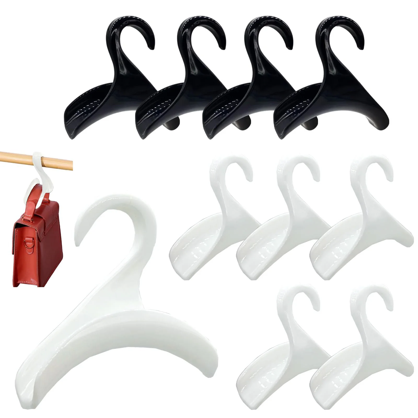

12 шт., вешалка для кошелька, держатель для сумки, вешалка для сумки, органайзер для хранения, вешалка для хранения и организации шкафа