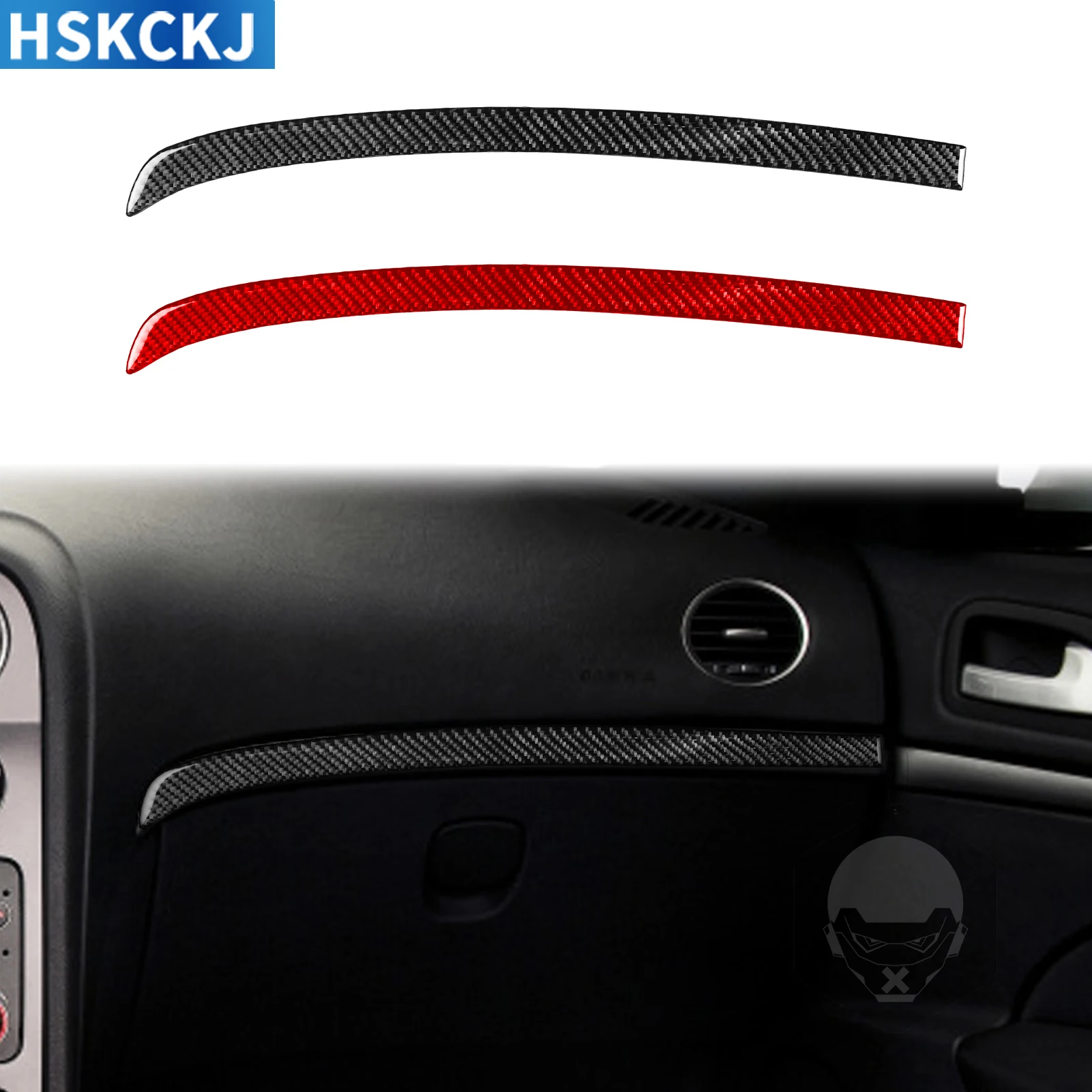 

For Alfa Romeo 159 2005—2024 Car Accessories Real Carbon Fiber Copilot Storage Box Top Panel Cover Trim Decorative Sticker