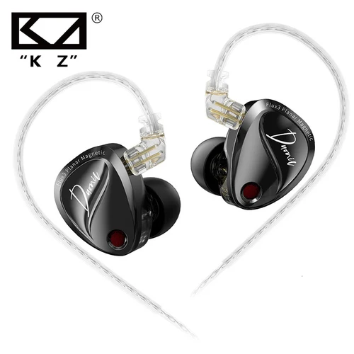 Auriculares KZ Duonic HiFi con sintonización acústica HM con tres conductores planos magnéticos Super Stroke