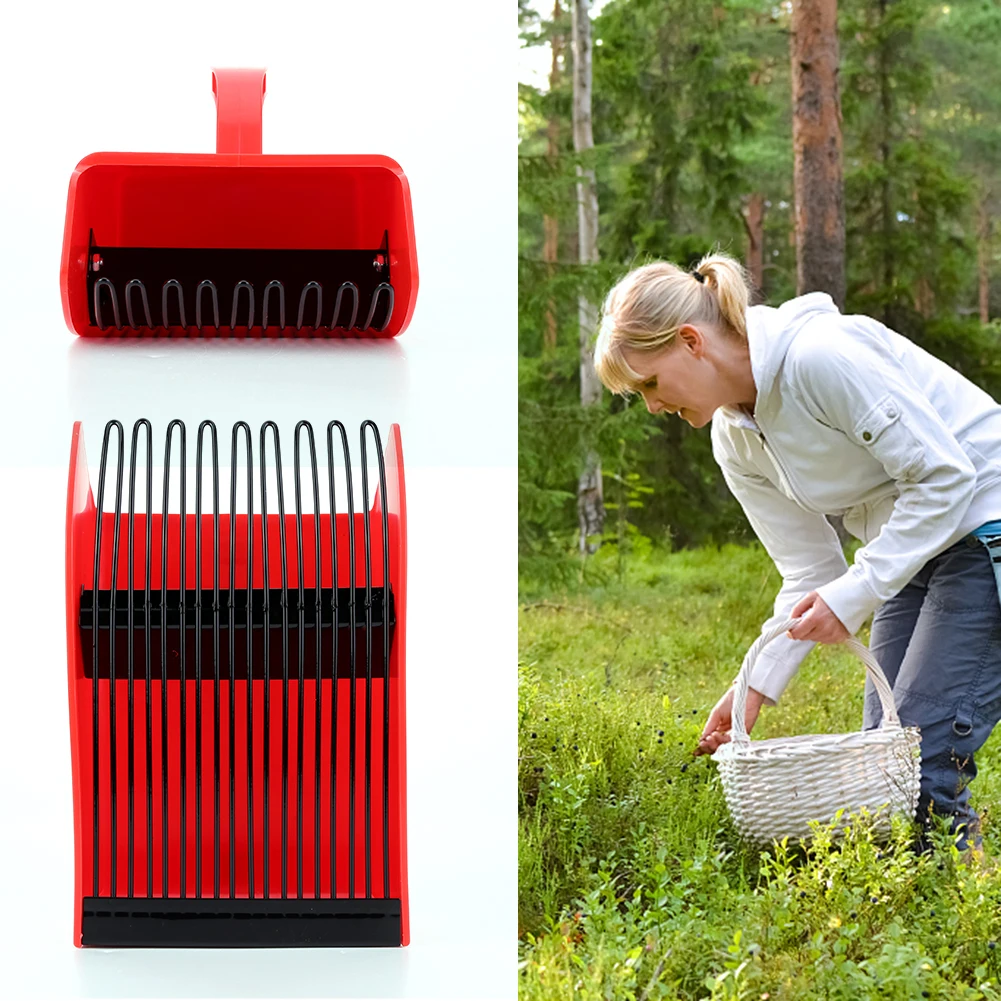 Portable Berry Picker Ergonomic Berry Pick Rake Plastic Handle Picking Tool Blueberry Collection Harvester with Ergonomic Handle