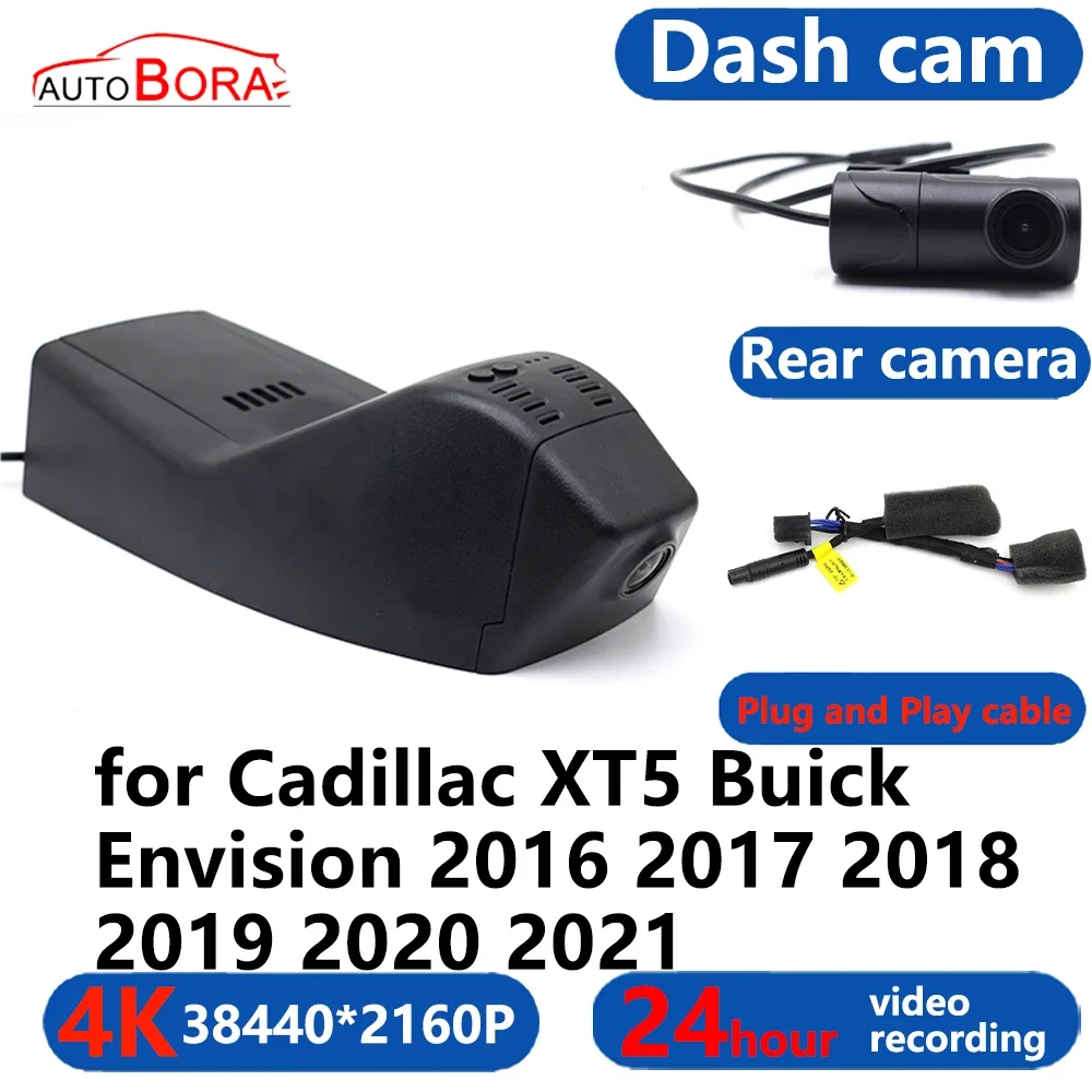 

AutoBora 4K Wifi 3840*2160 Car DVR Dash Cam Camera 24H Video for Cadillac XT5 Buick Envision 2016 2017 2018 2019 2020 2021