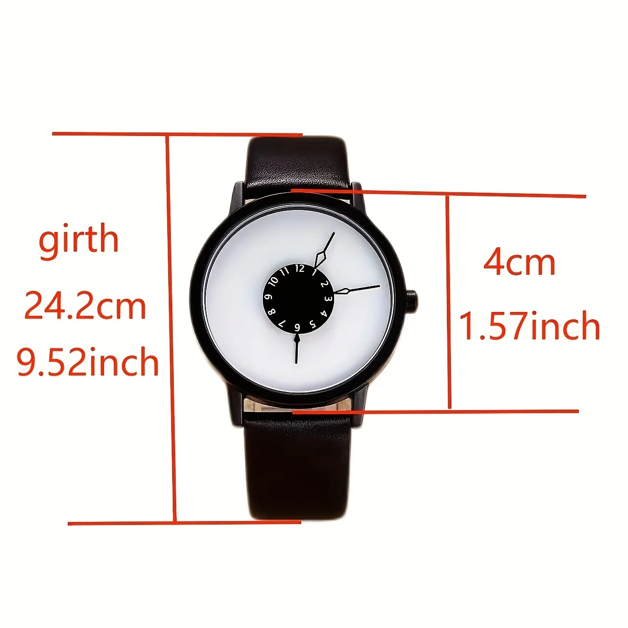 1PC Personality Concept Black Technology Watch Men and Women Handsome Trendy Couple Watch Pointless Concept Watch