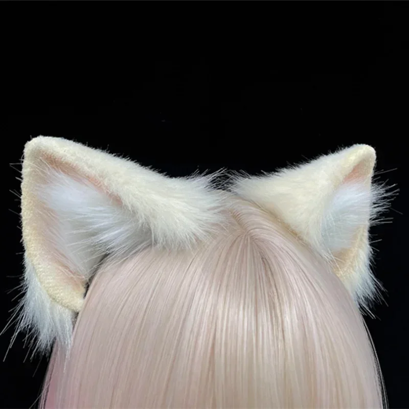 Halloween Maid Hairband Headdress Cat Fox Wolf Tail Ear Simulation Anime Beast Animals Ear For Game Party Halloween Cosplay