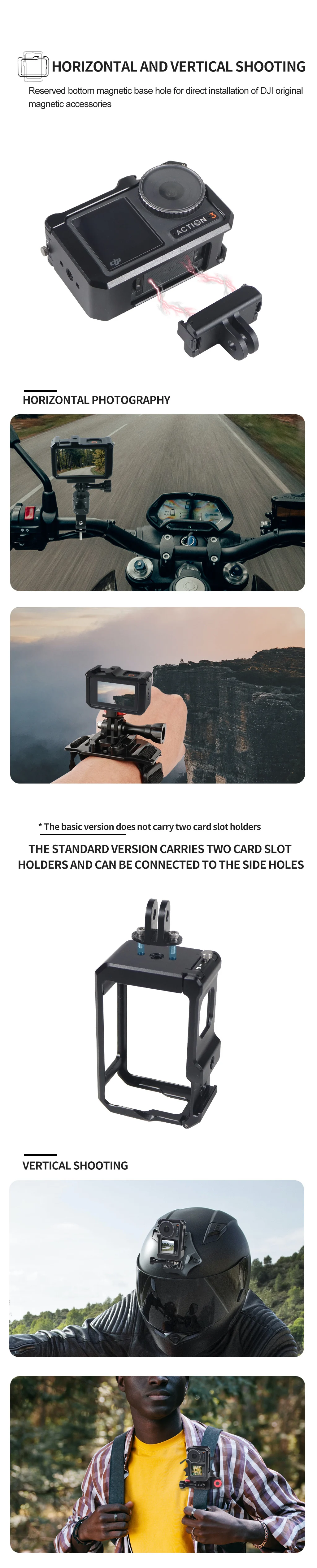 Für DJI Osmo Action5 Pro Kamera-Gehäuse mit ND8 CPL Objektivfilter-Adapter für Osmo Action 4 für Leichtstativ-Teil – Detail 3