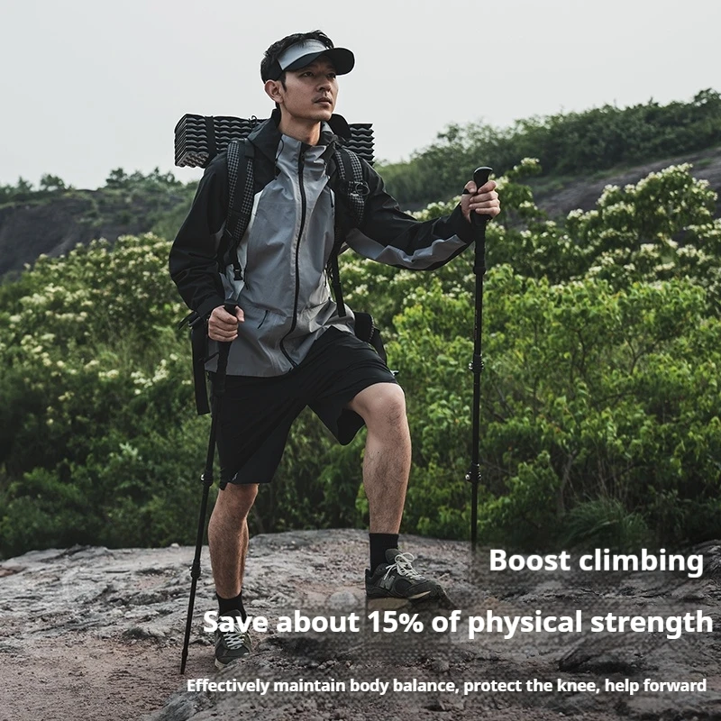 Naturehike BLACKDOG في الهواء الطلق عصا للمشي سبائك الألومنيوم خفيفة الوزن السفر أقطاب الرحلات 3-قسم تلسكوبي الكبار Alpenstock