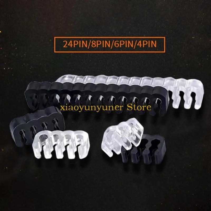 P9JB Computer Case Wire Straighteners Set 36Pcs For 24pin Mainboard Cable Managers 8pin Gpu Cable Holders