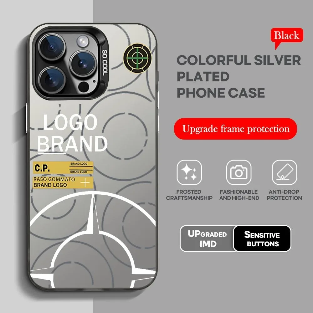 Funda de teléfono para iPhone 16e 16 15 14 13 12 11 Pro Max XR XSMAX 8 7 Plus moda anticaída i-i-island mate de lujo s-stone-e