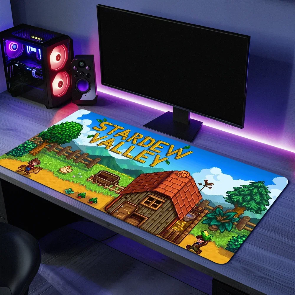 لوحة ماوس Game Stardew Valley حصيرة مكتبية كبيرة غير قابلة للانزلاق ومضادة للمرى لوحة مفاتيح مريحة للمكتب والمطاط والكمبيوتر المنزلي مخصصة