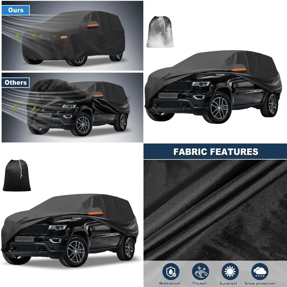 

Waterproof 210D Oxford Car Cover with Zippered Driver Door for 2011-2024 Grand Cherokee Models