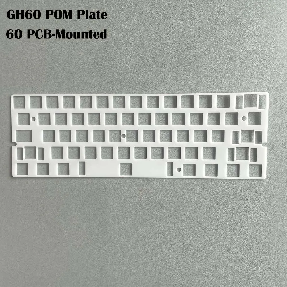 60% Mechanical Keyboard 6064 Layout White POM 1.6mm Plate 3 in 1 Silence Foam Full Inner Kit optional