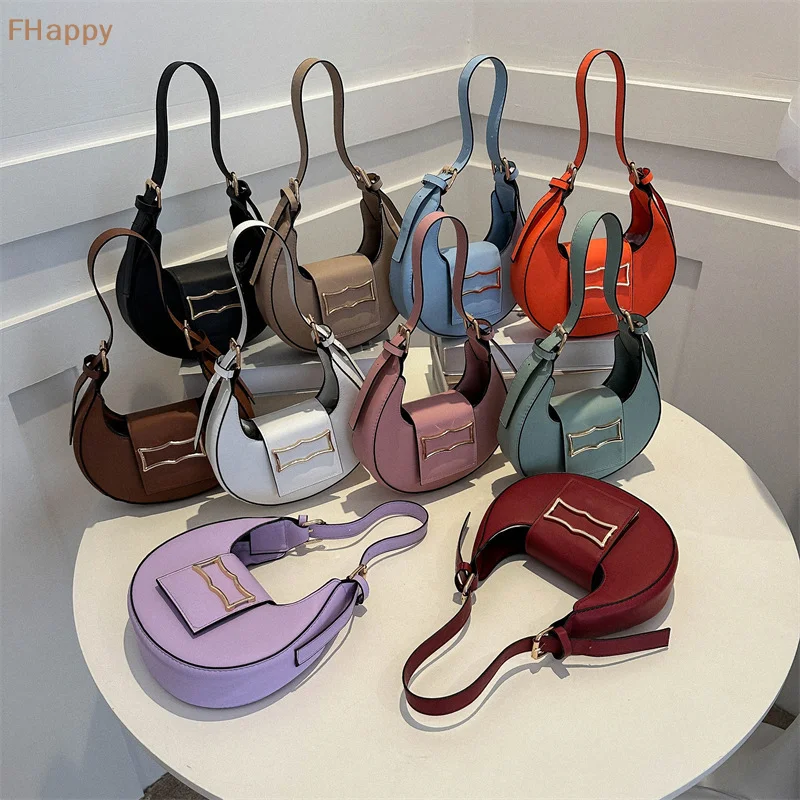 New Luxury Shoulder Bag Women\'s Niche Crescent Armpit Bag Casual Retro Underarm Bag Phone Bag Handbag Pouch