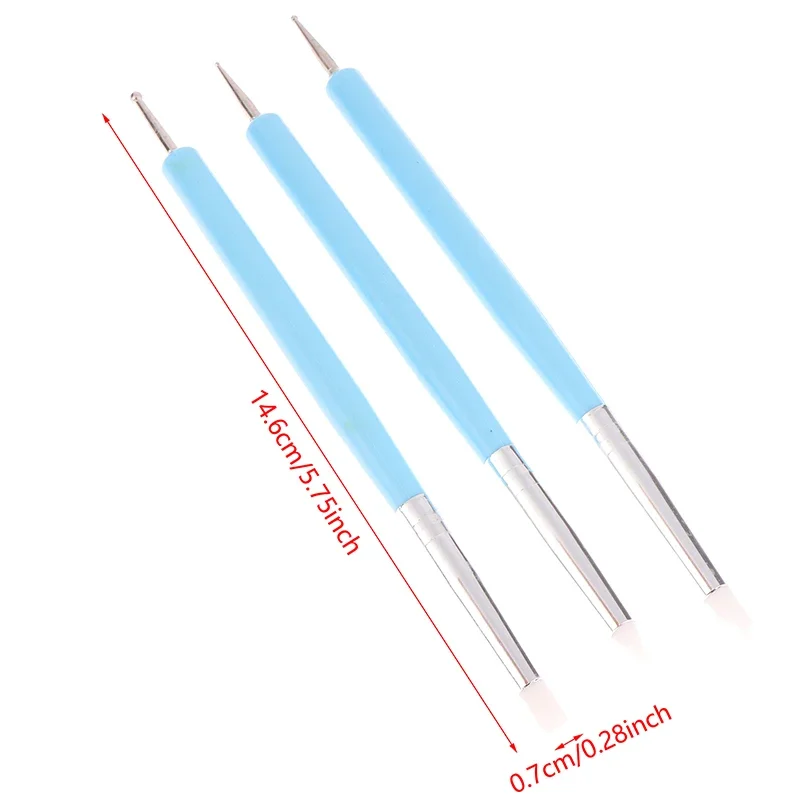 5Pcs/Set Stainless Steel Two Head Sculpting Polymer and Soft Pottery Clay Tool Silicone Modelling Art Shaper Tools