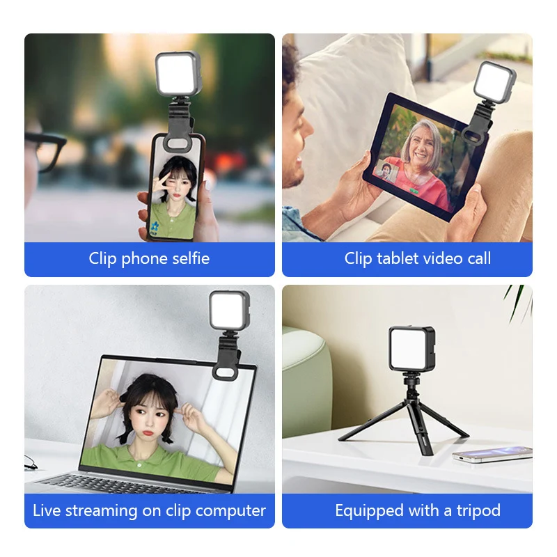 Video Conference Light for Mobile Phone Selfie Light Laptop for Cellphone Webcam Lamp for Live Streaming Video fill light