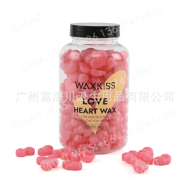 Heart-Shaped Solid Beeswax Beads | Paper-Free   300g for Sensitive Skin & Professional Use