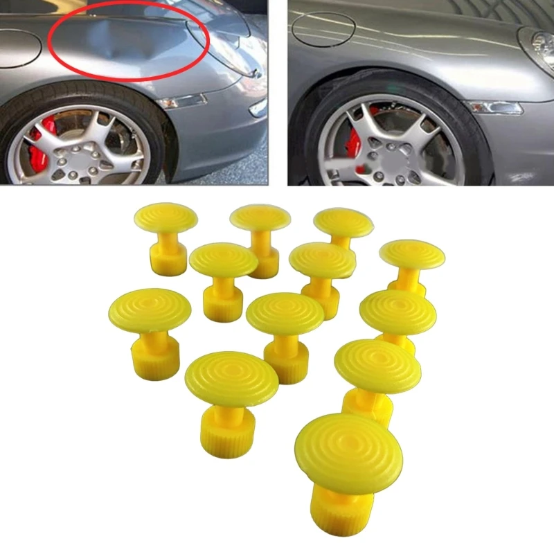 

12Pcs/Set Car Dent Repair Tool Pit Repair Puller Tabs Gaskets Car Body Dent Removal Dent Remover Tabs Auto Maintenance Tool