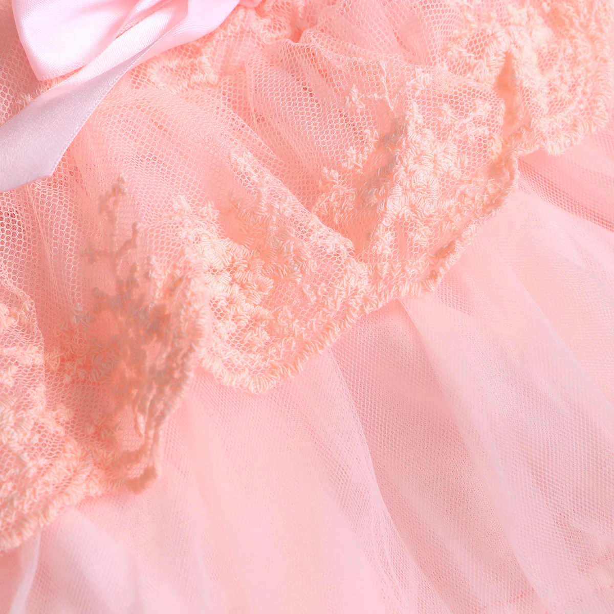 فستان الأميرة للفتيات الصغيرات بدون أكمام من التول توتو فستان الشمس للحفلات مقاس 4 تصميم فيونكة من الدانتيل الوردي ملابس مريحة ومتينة