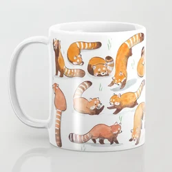 The Cute red panda Coffee Mug 11oz ceramic Home Milk cup Red Panda Lover Friends Birthday Gift Mug