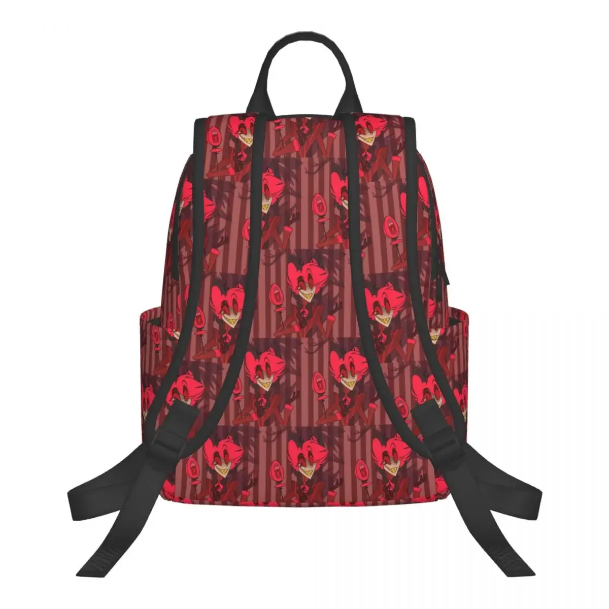 Creative Alastor Hazbin Hotels Anime Student Backpack School Bag Hiking Travel Daypack for Boys Girls Bookbag Shoulder Bags