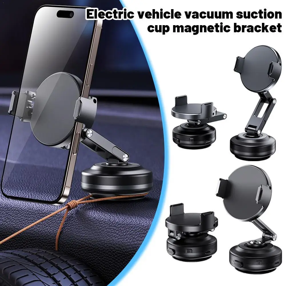 

Magnetic Vacuum Adsorption Car Holder Electric Suction Cup Rotating Folding Aluminum Alloy Vacuum Electric Adsorption Bracket