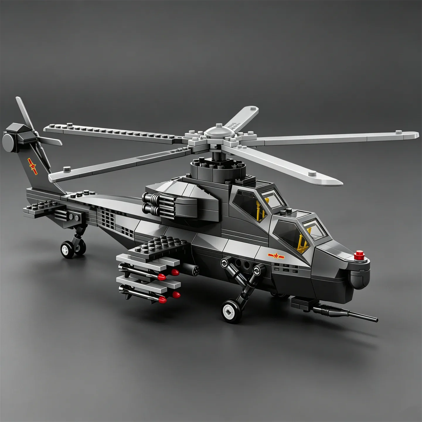 MOC Figurine NEW Apache Aircraft series AH-64 helicopter gunships fighter  puzzle small particle building block assembly model