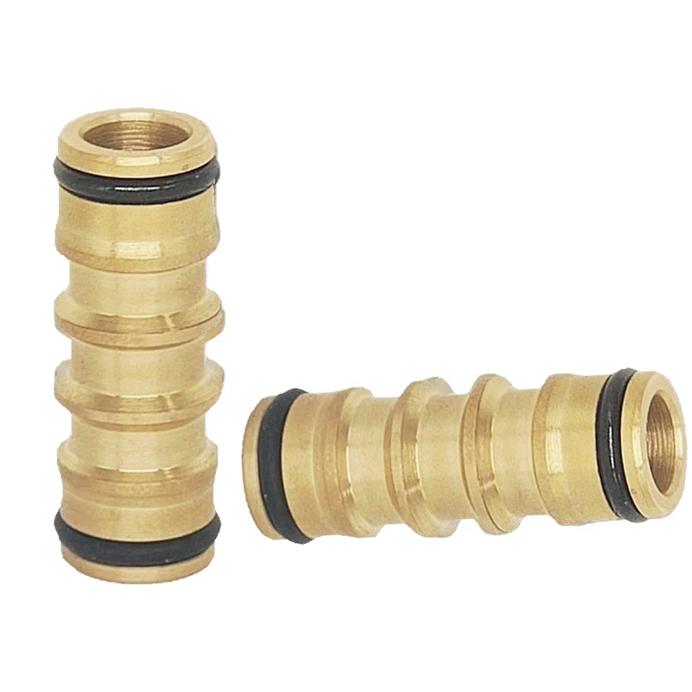 2 Way Garden Brass Hose Connector Joiner Coupler Watering Water Pipe Tap Male Water Pipe Repair Extension Joint