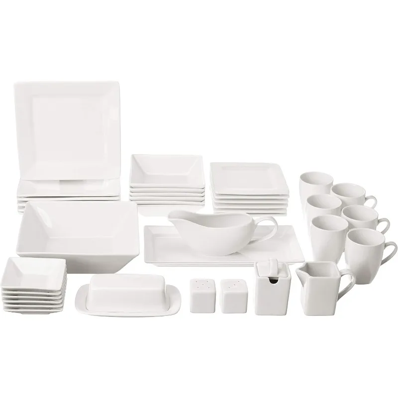 Modern Style Tableware Set for Family Gatherings, A Variety of Tableware, Microwave-safe