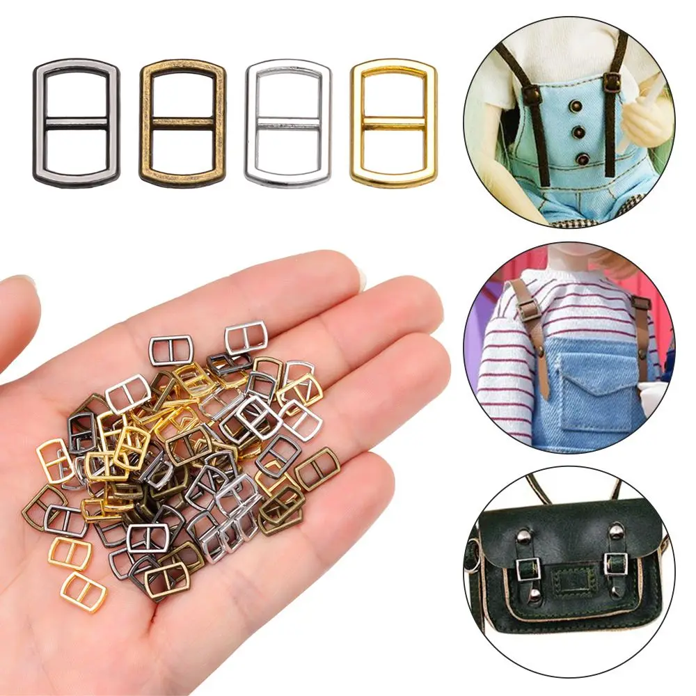 20/40pcs High quality Mini Ultra-small 4 colors Tri-glide Buckle Belt Buttons Diy Dolls Buckles  Bags Accessories