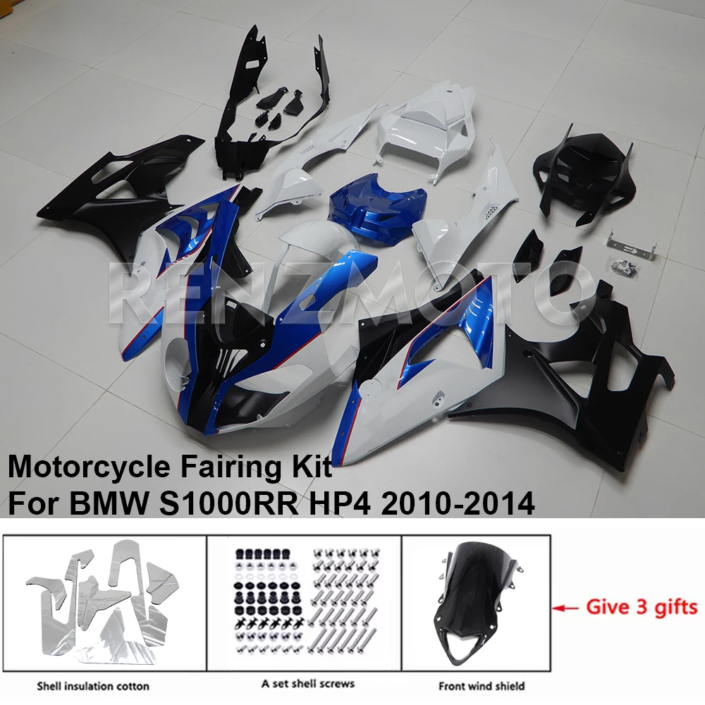 For BMW S1000RR HP4 2010-2014 Fairing B1012-107a Motorcycle Set Body Kit Decoration Plastic Guard Plate Accessories Shell