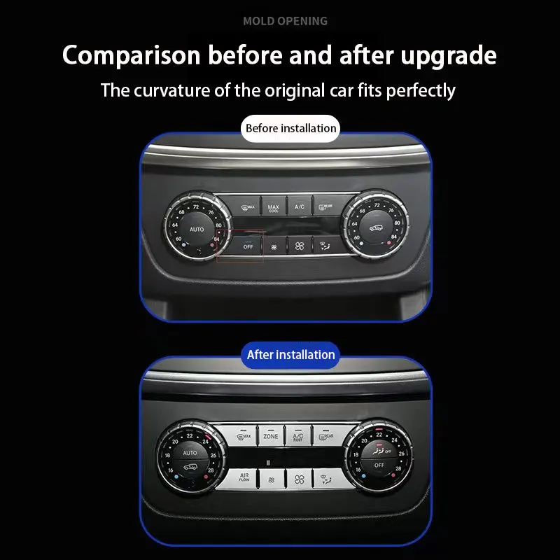 

Car Air Conditioning Window Lift Frame Volume AC Button Cover Steering Wheel Sticker For Mercedes Benz ML GL GLE GLS W166 X166