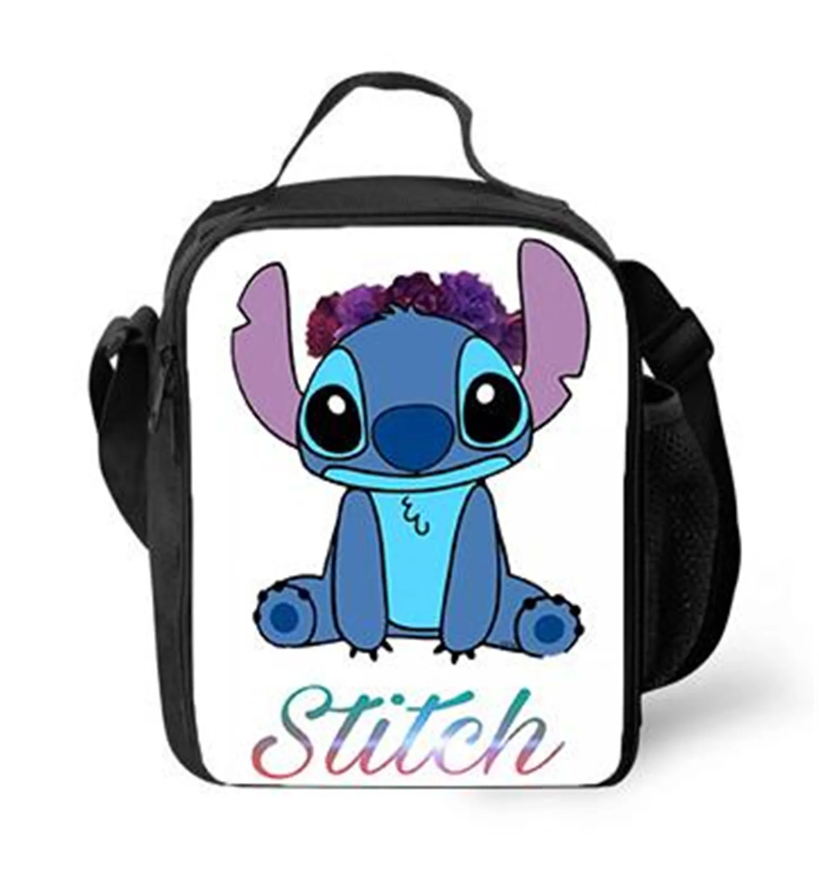 Student Insulated Lunch Bag Durable Lunch Tote-Stitch Cartoon Cooler Bag for Kid,Boy,Girl