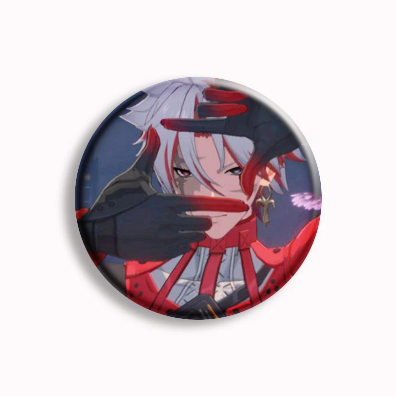 Wuthering Waves Scar Anime Button Pin, personaje de juego creativo, broche de dibujos animados lindo, insignia, jugador, colecciona amigos, regalos