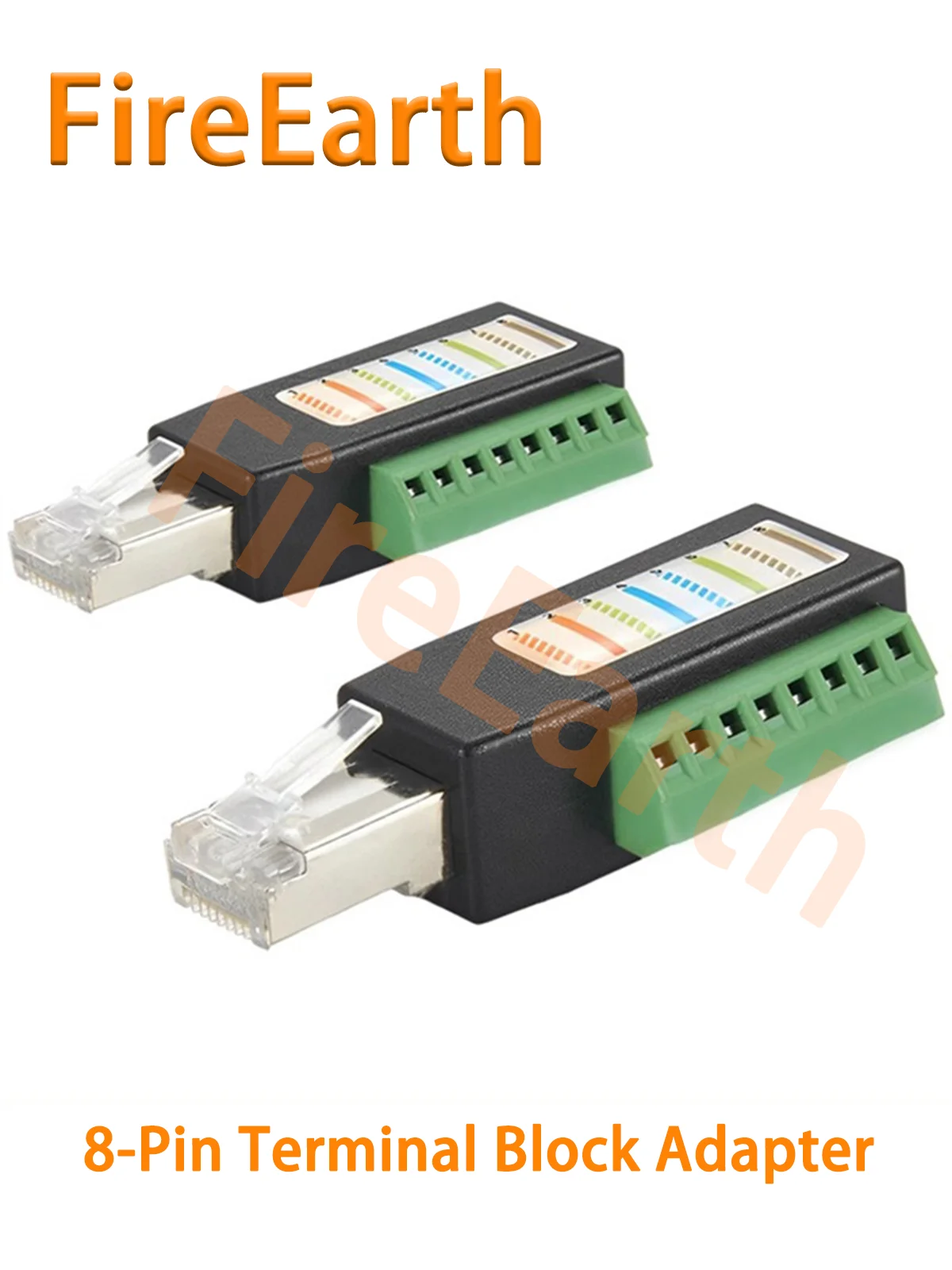 Беспаечный адаптер RJ45 «папа» на 8-контактный клеммный блок — винтовой клеммный разъем для Ethernet Cat5/Cat6/Cat7, стабильное соединение