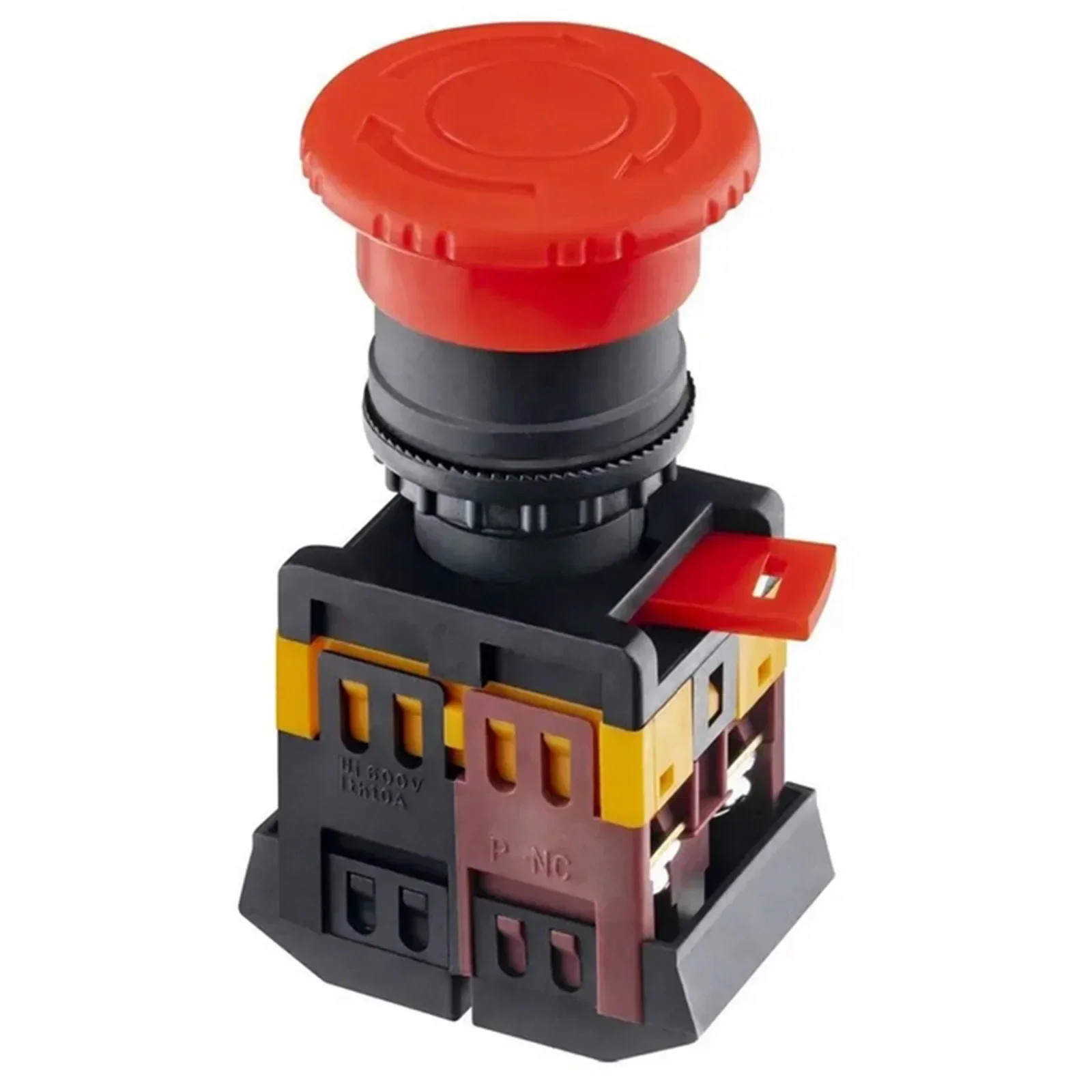 22mm APBB Exigent Stop Push Button 1NO1NC Red Mushroom Head E-Stop Switches 10A Exigent Stop Pushbutton Switch Tool Part