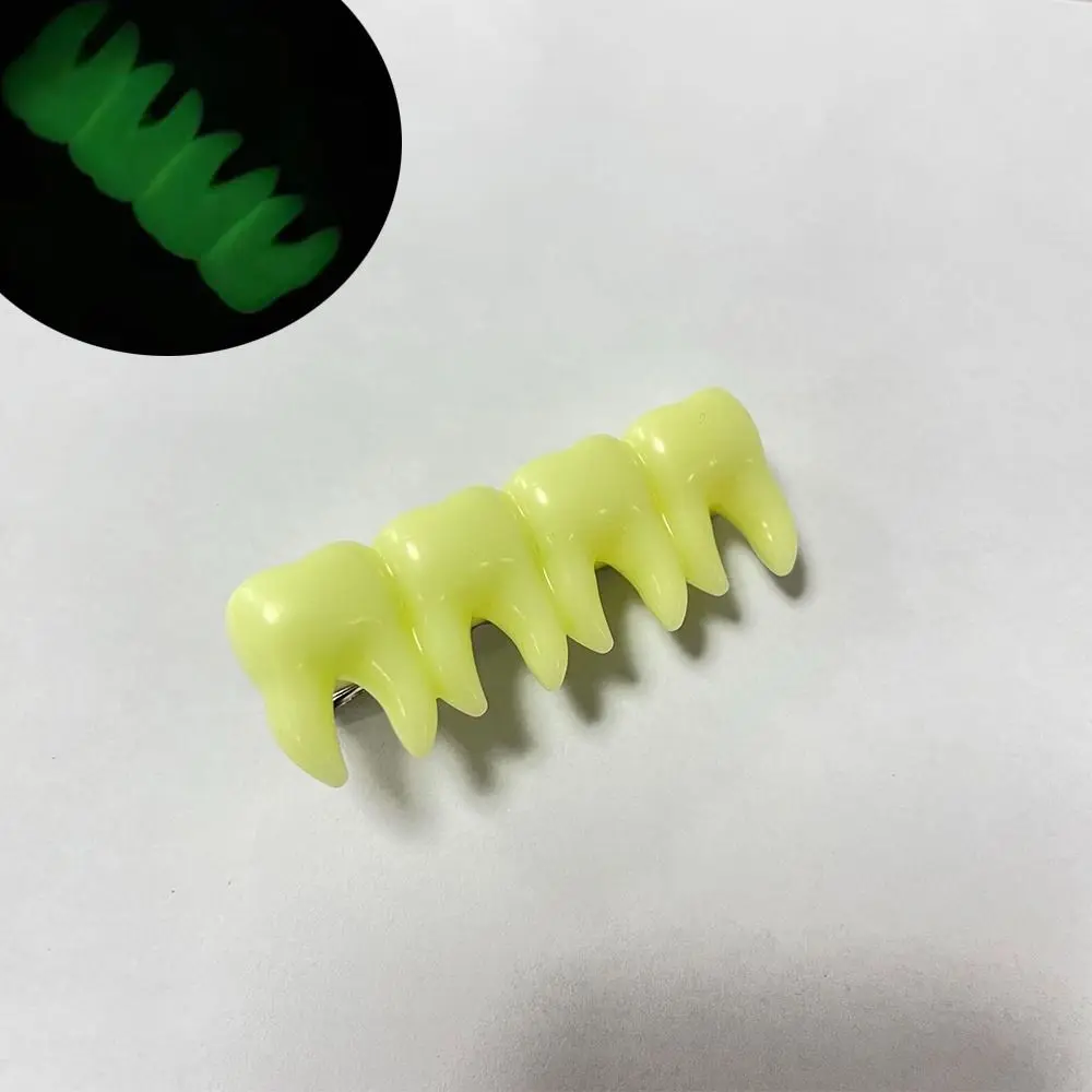

Gift Halloween Creepy Simulation White Teeth Hair Clip Fun Creative Cool Lovel Bangs Hairpin Hairwear