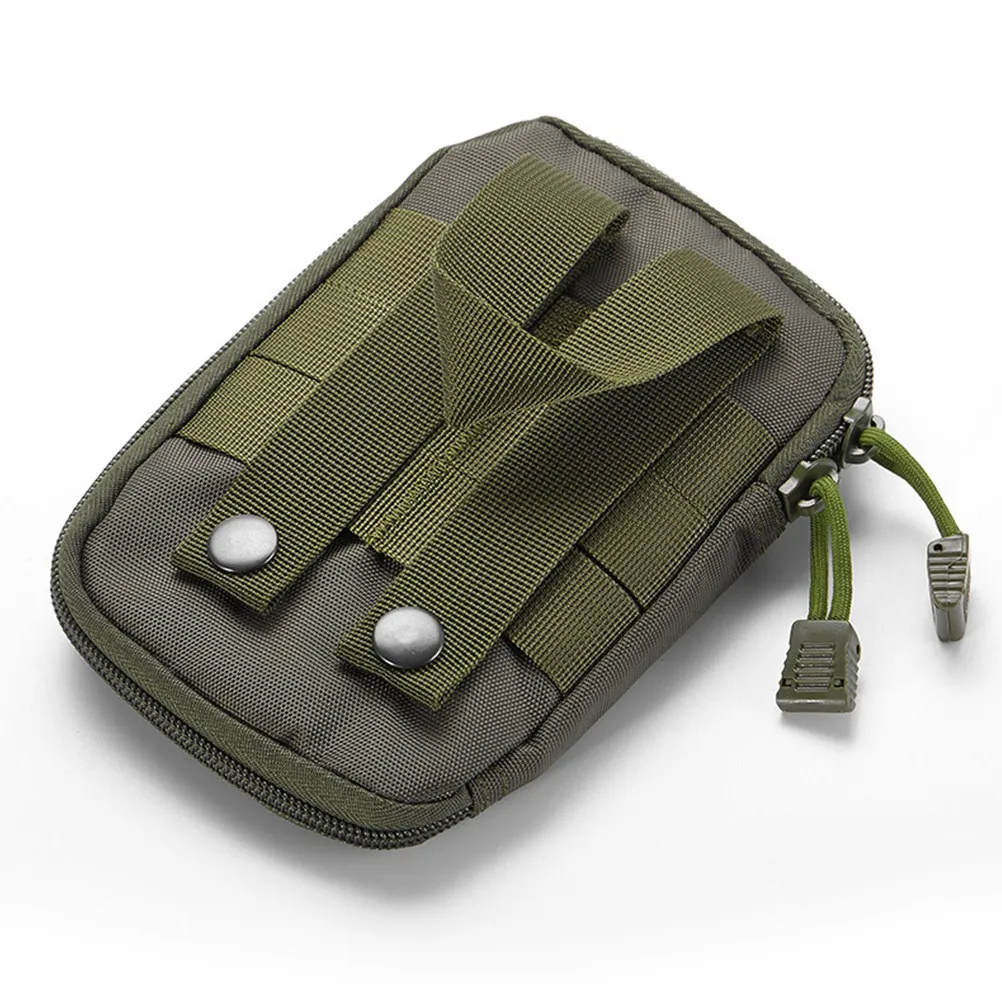 Tactical Bag Army Green Portable Outdoor First-Aid Emergency Storage Pouch Hanging Rope for Travel Camping Climbing
