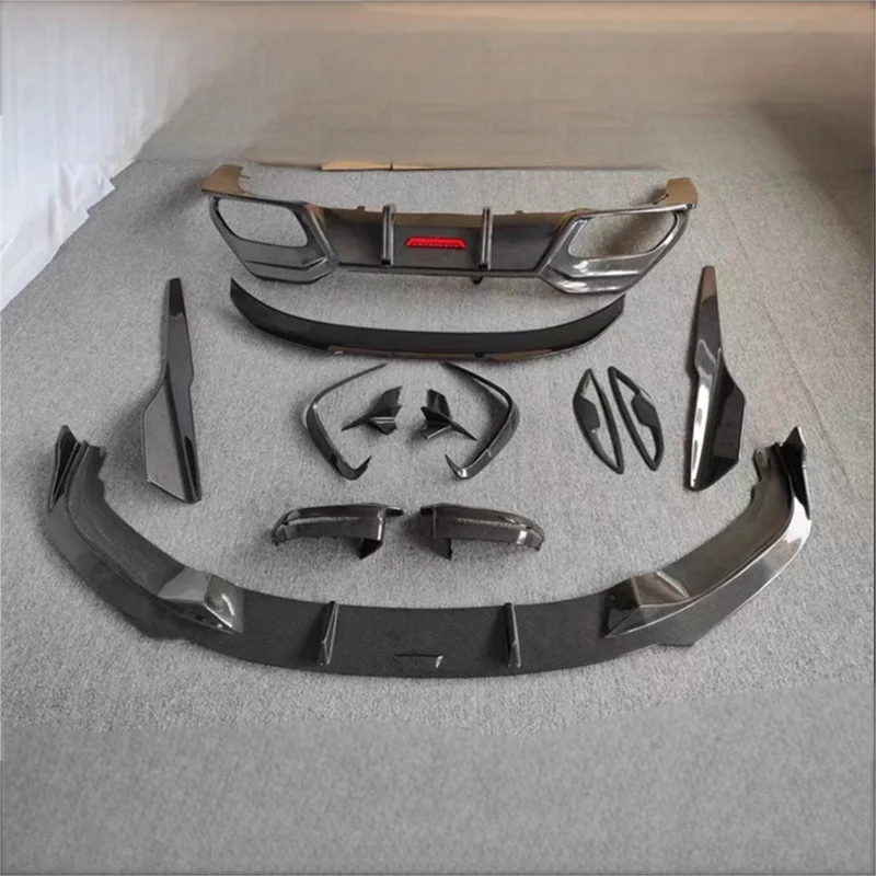 

For BMW 8 Series 840i G14 G15 ReaI Carbon Fiber Bumper Front Lip Rear Lip Side Skirts Tail Wing Wind Knife Spoiler Kit