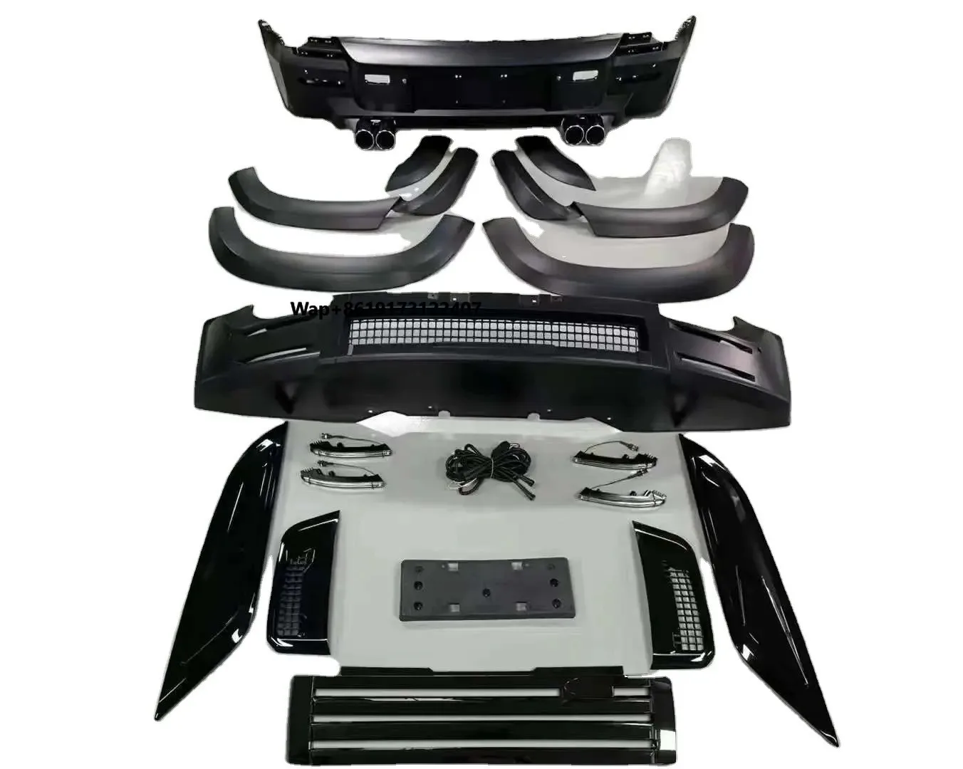 

Body Kits for Defender Modified Upgrade Gloss Black Body Kits 2020+ 90/110 4x4 Off-Road Parts Facelift