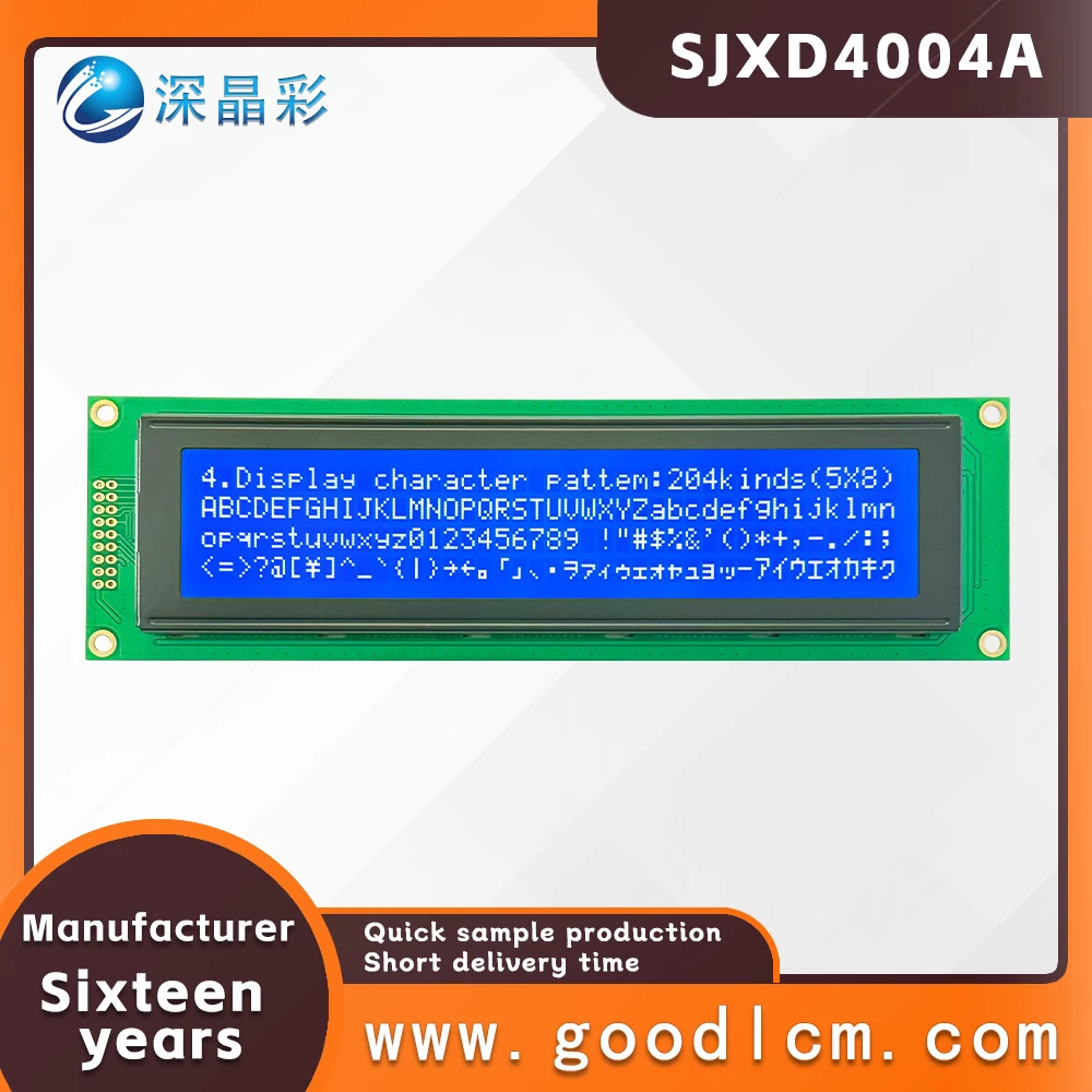 

Высокий стандарт SJXD4004A FSTN, положительная высокая яркость, подсветка, модуль LCM, 40X4, монохромный матричный экран с линейным символом