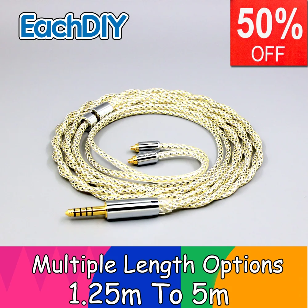 TypeS 23AWG Litz Shielding Silver OCC Earphone Cable For AKG  N30 N40 N5005 Special MMCX LN008944